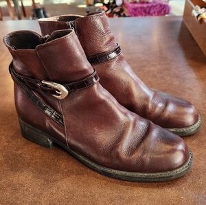 Brighton Brown Leather Ankle Boots